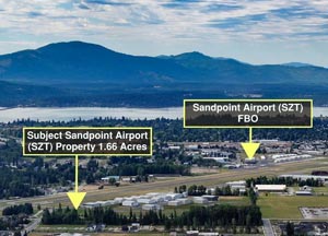 An extraordinary opportunity awaits with this 1.66-acre commercial parcel located in the highly sought-after North Addition of the Sandpoint Airpark An extraordinary opportunity awaits with this 1.66-acre commercial parcel located in the highly sought-after North Addition of the Sandpoint Airpark